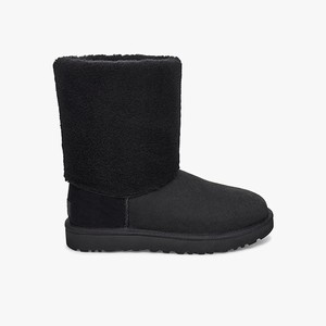 Ugg Classic Short II Sherpa Cuff Stövlar Dam Svarta (467523OBJ)